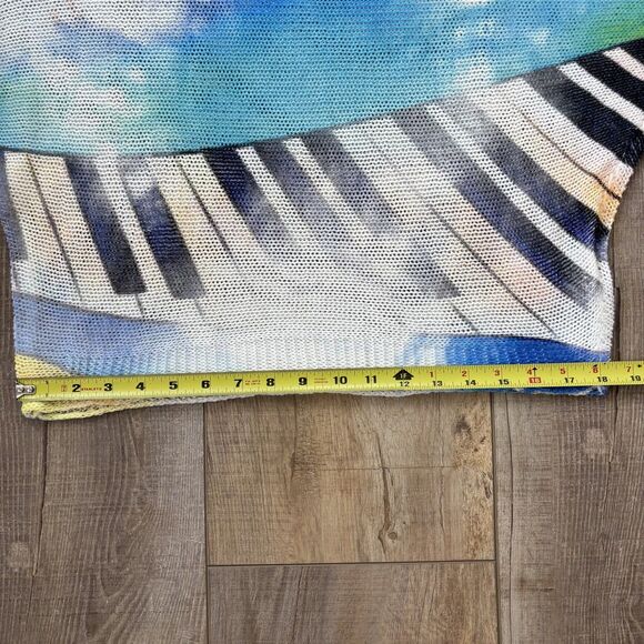 Bella Amore Made in Italy Womens Top Size S Art to Wear Lagenlook Piano Artsy - Picture 9 of 12